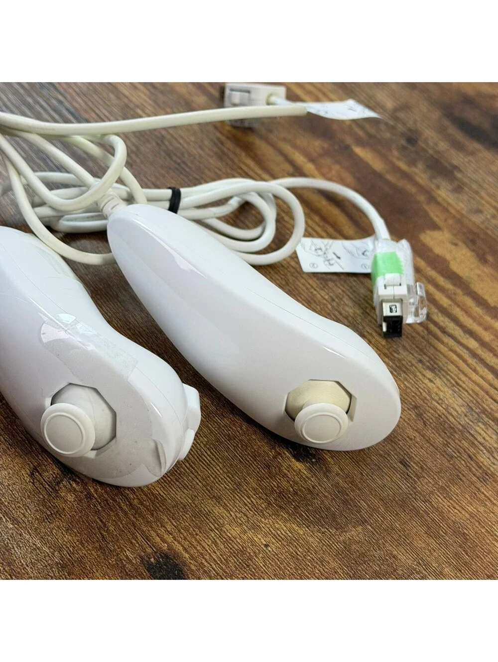 Nintendo Wii Nunchuk Controllers Lot of 2 White OEM Official Genuine Tested